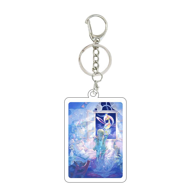 Ptcg Pocket 5cm Anime Fashion Squirtle Bulbasaur Psyduck Cartoon Diy Acrylic Action Keychain Backpack Pendant Accessories Charm
