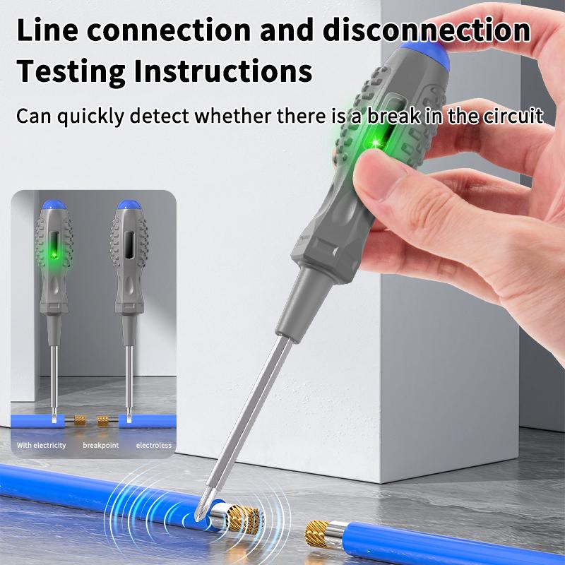 2 In1Induction Electric Pen Multi-Purpose Heavy Duty Test Pen Magnetic Screwdriver With Double Color Light Voltmeter Power Detec