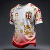 Men's Casual Raglan Sleeve Short Sleeve Top with National Emblem and Patterned Print Suitable for Everyday Wear and Outdoor Activities