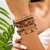10pcs/Set Bohemian Chic Wood Beaded Mix Bracelet for Women Exquisite Crystal Gravel Bracelets Friendship Jewelry Gifts