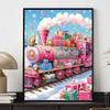 Train Diamond Painting Set, 5D Fantasy Colorful Rhinestone Decoration, DIY Diamond Embroidery Crafts and Crafts Decoration Home Wall Mural