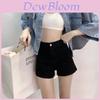 High Waist Denim Shorts Women Summer Stretch Black Slim Fit Casual For Teen Girls