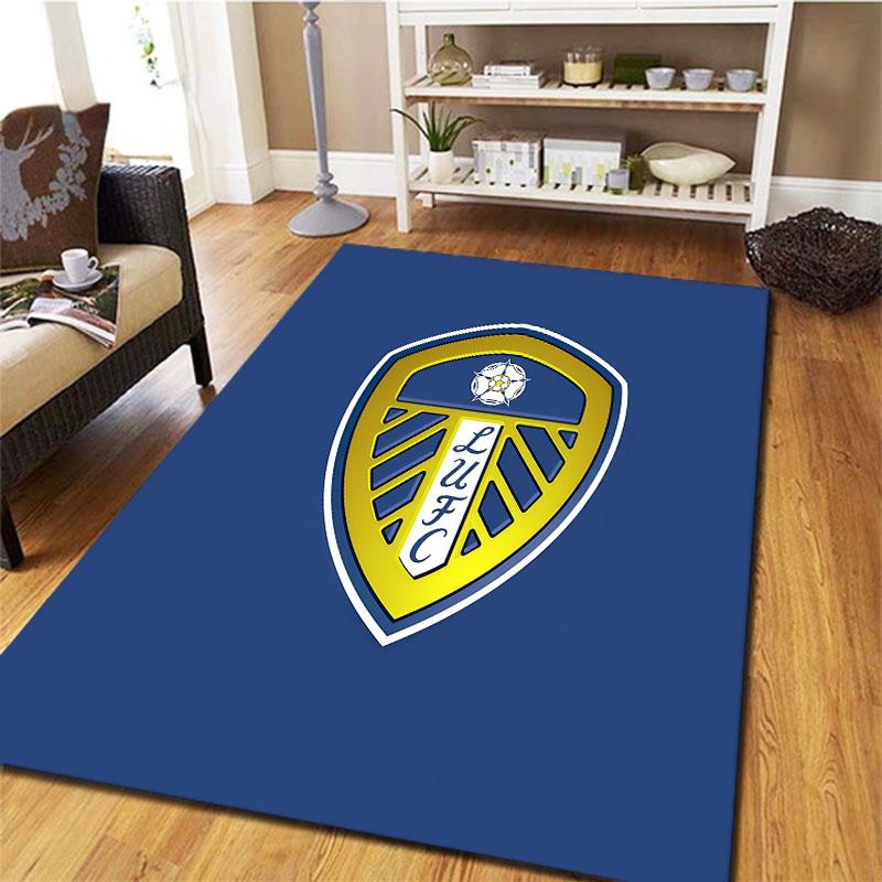 Leeds United Teppich für Wohnzimmer Schlafzimmer Zuhause Sofadekoration, Kinder Spiel rutschfeste Bodenmatte