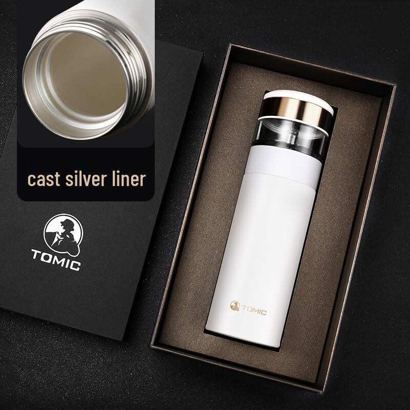 TOMIC 304 Stainless Steel Insulated Tea Separation Mug 370ML