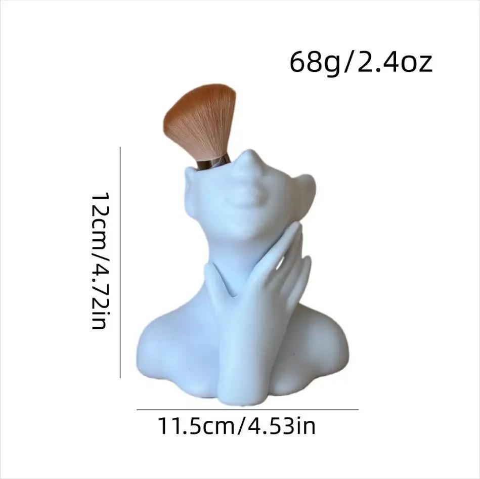 Creative Acrylic Desktop Organizer Jar Custom Photo Portrait Design Pen Makeup Brush Holder Tabletop Decor