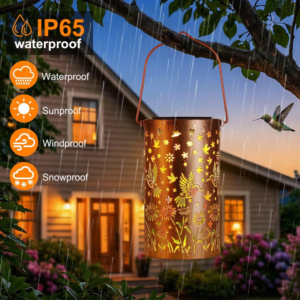 Sunflower Glow Solar Garden Lantern Waterproof Hanging Solar Powered Lights Outdoor Landscaping Light for Yard Lawn Garden Decor