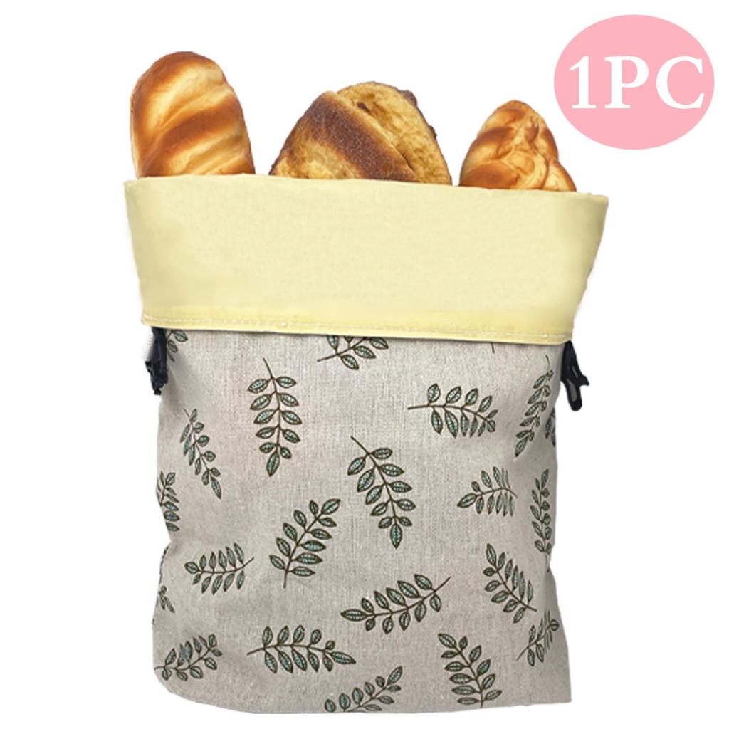 Eco-friendly Reusable Beeswax Bread Bag - Double-layer Linen Cotton for Freshness