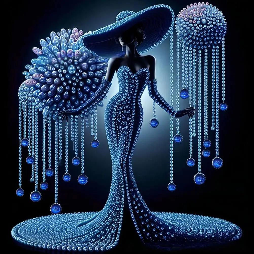 Elegante Dame Spezielle Form Diamantmalerei Set 5D DIY Kristall Strass Malerei Für Heimwanddekoration Kunstgeschenk X0D6