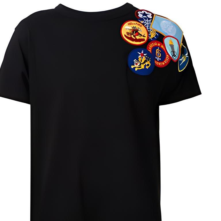 OFF WHITE T Shirts Mens Crew Neck Moderate Straight Fit CM10082405