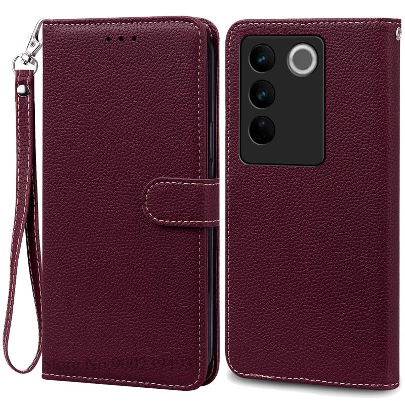 For Vivo V27e 4G Case Wallet Leather Flip Cover For Vivo V27E Case Stand Book Cover For VIVO T2 4G  Case Soft Silicone Fundas