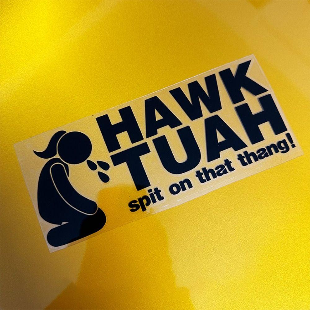 Funny Hawk Tuah Spit On That Thang Stickers Waterproof Car Prank Sticker  Car Accessories