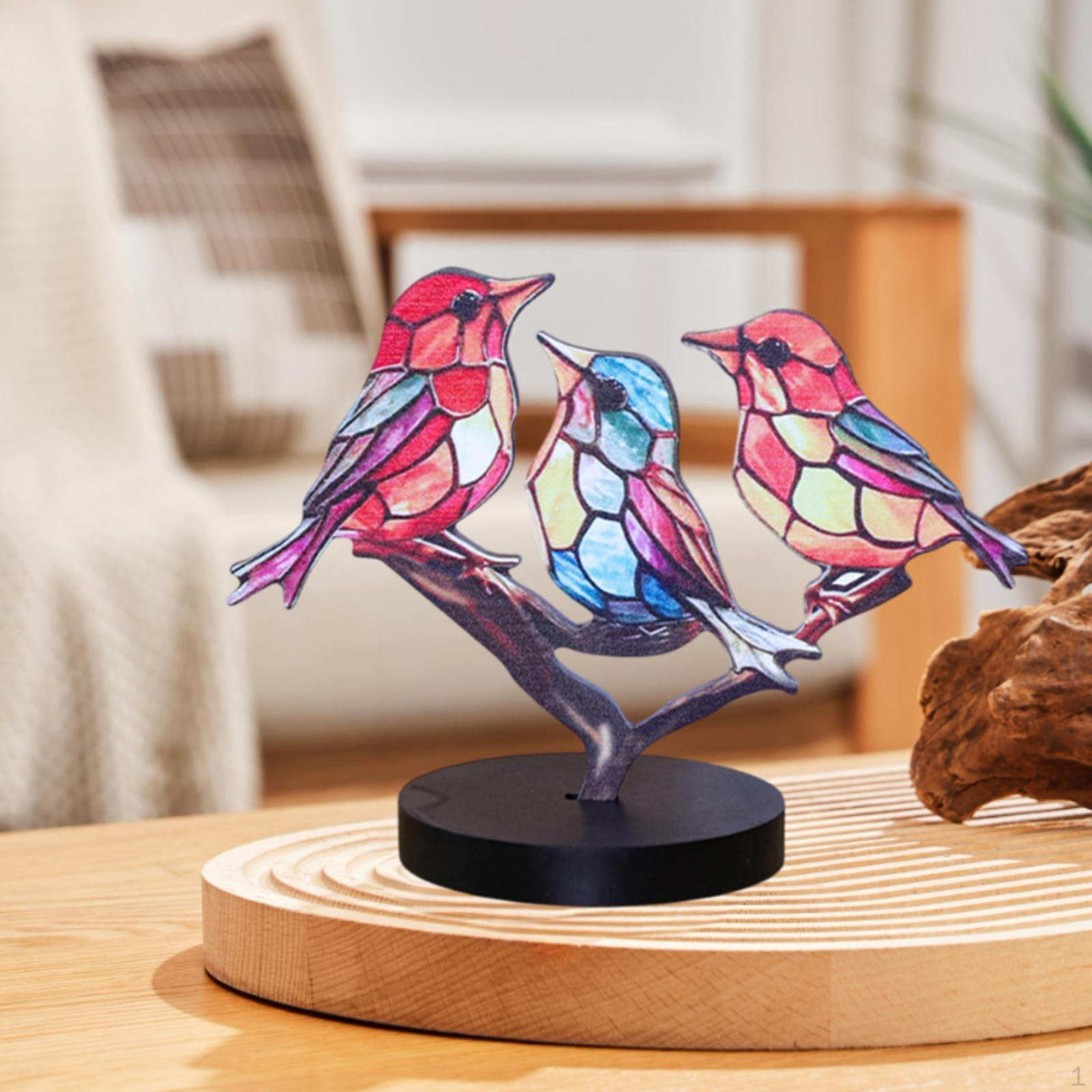 

Птица настольное украшение на ветке декор коллекционный, ремесленный креативный, центральный элемент, 3 Birds