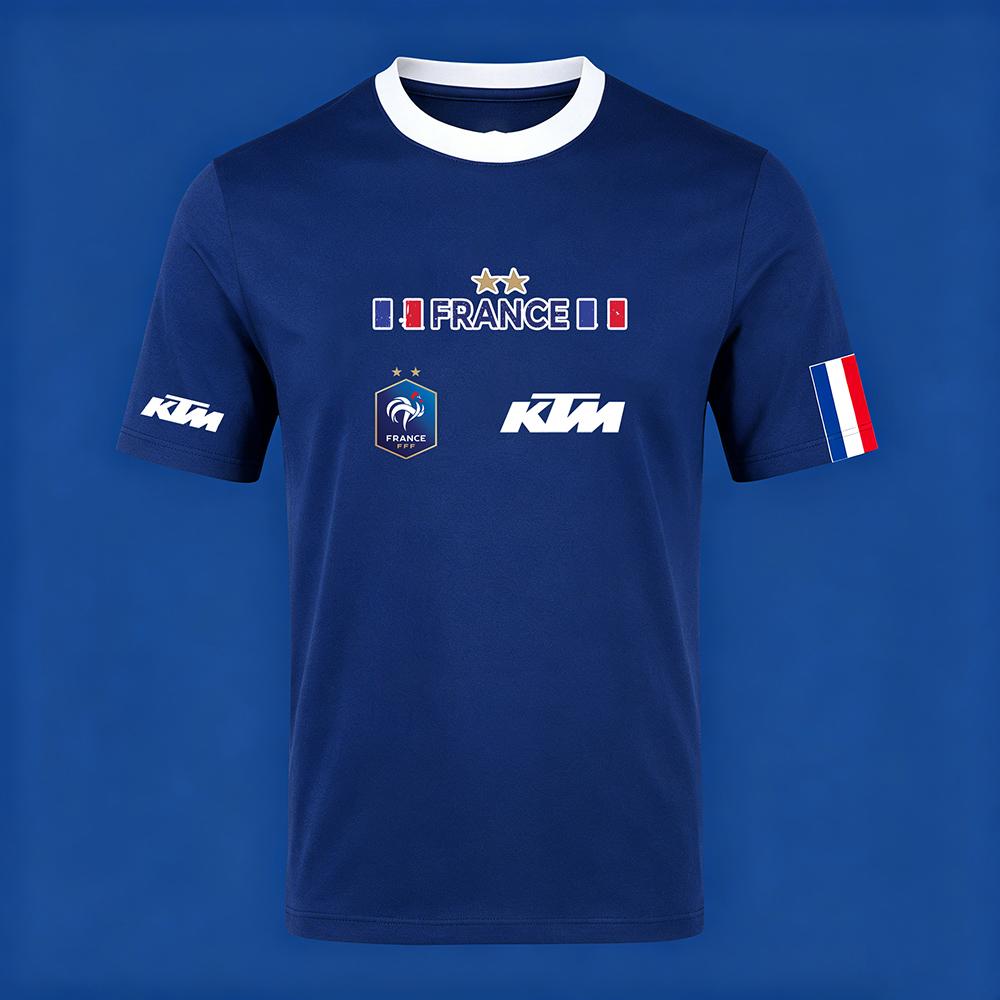 KTM France 2026 World Cup Football Jersey KTM Co-branded T-shirt for Men