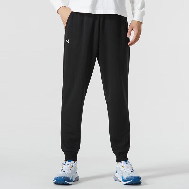 Under Armour Solid Color Stand Collar Outdoor Running Casual Down Vest Knitted Sports Pants Set Men Activewear 23600803-001+23600703-001