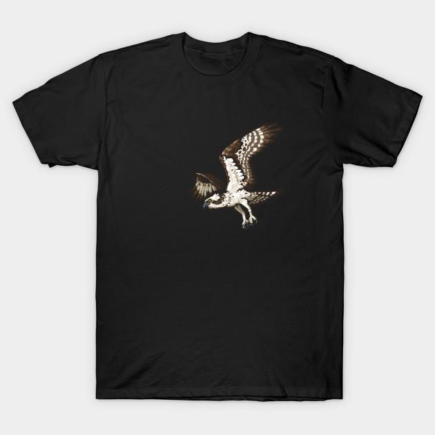 

Men Black Print T-shirt Osprey No-Cut Transfer Paper Print Cotton Tshirt 4XL чорний