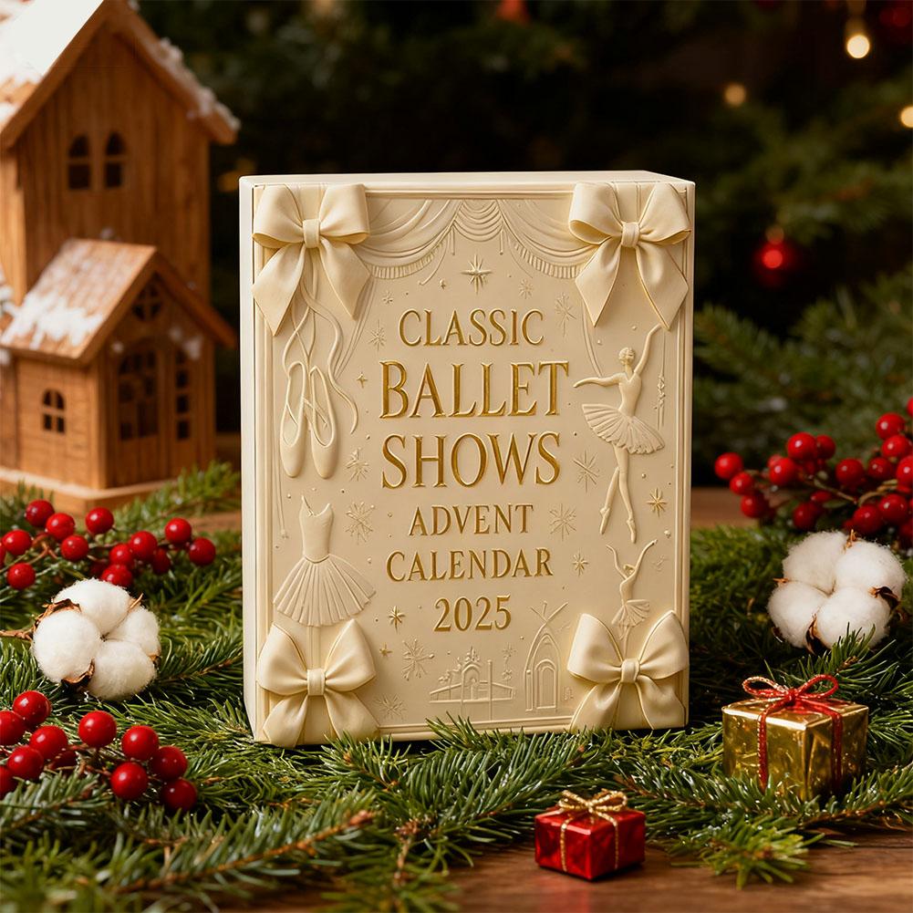 Klasická baletní představení Adventní kalendář, Elegantní balerína Vánoční odpočítávací kalendář pro milovníky baletu, tanečníky, 24 mini sběratelských ozdob tanečníků