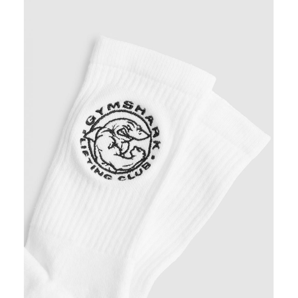 Gymshark Skarpetki Legacy 2-pak Białe I2a1z Wbbm