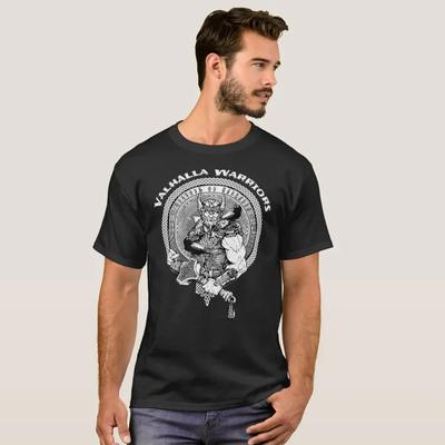 Norse God Odin Valhalla Warriors Berserker TShirt 100 Cotton ONeck Short Sleeve Summer Casual Mens Tshirt Streetwear