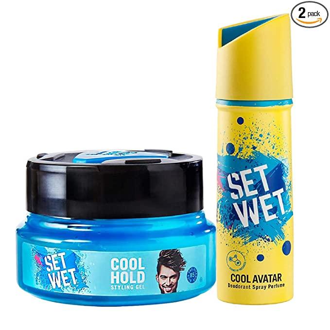 Set Wet Ultimate Hold Hair Gel, 250 Ml With Cool Avatar Deodorant Spray Perfume, 150 Ml