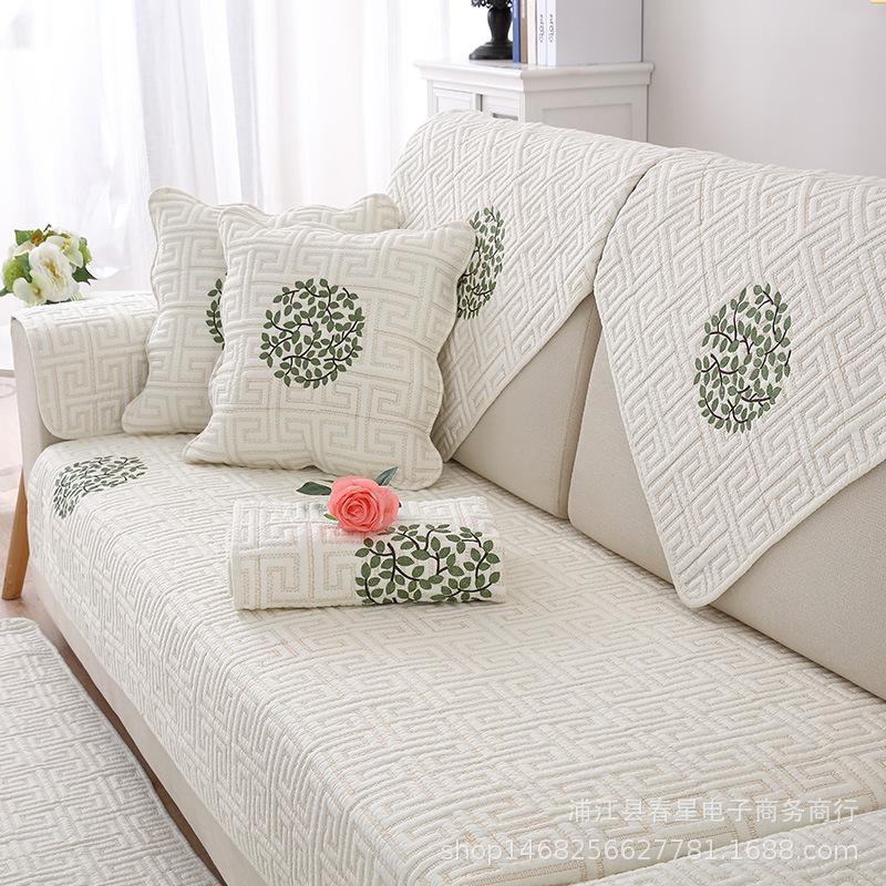 

Прямые продажи с фабрики Хлопковая подушка для дивана Четыре сезона Универсальная тканевая накидка для дивана Простой современный Универсальный чехол Европейский чехол для дивана 70*70cm