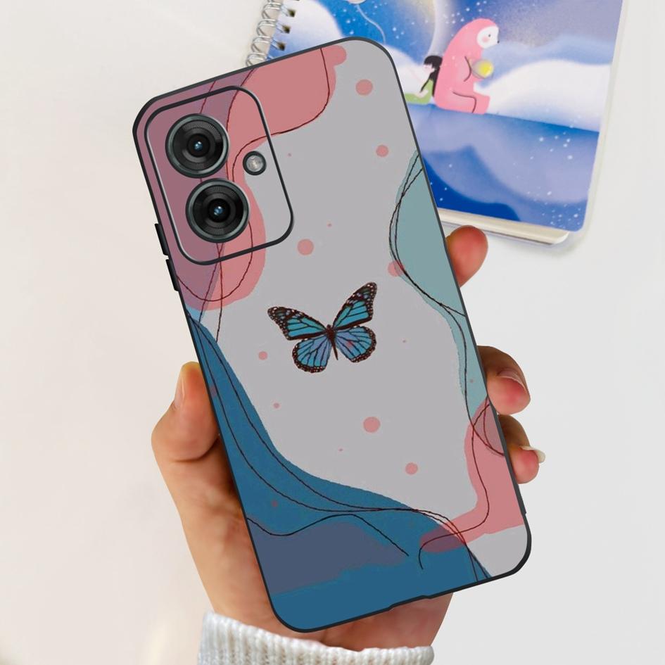 For Motorola Moto G55 5G Case Black TPU Soft Silicone Funda Shockproof Cover For Moto G55 2024 Phone Cover G 55 Protective Shell