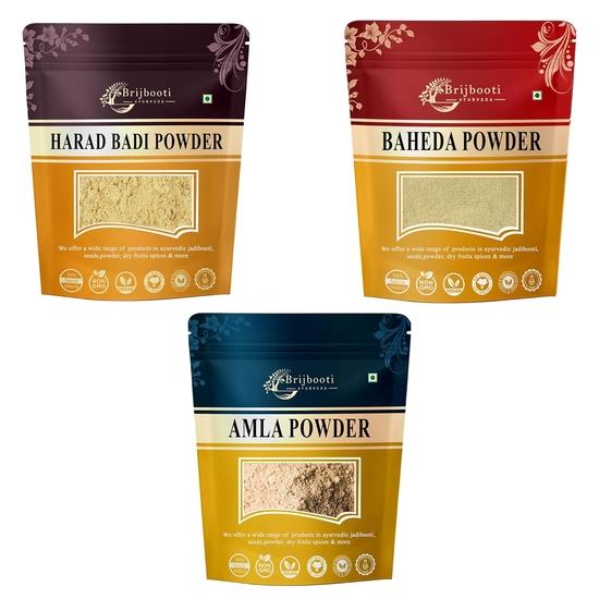 BrijBooti Harad - Baheda - Amla Powder 200 Gr Each