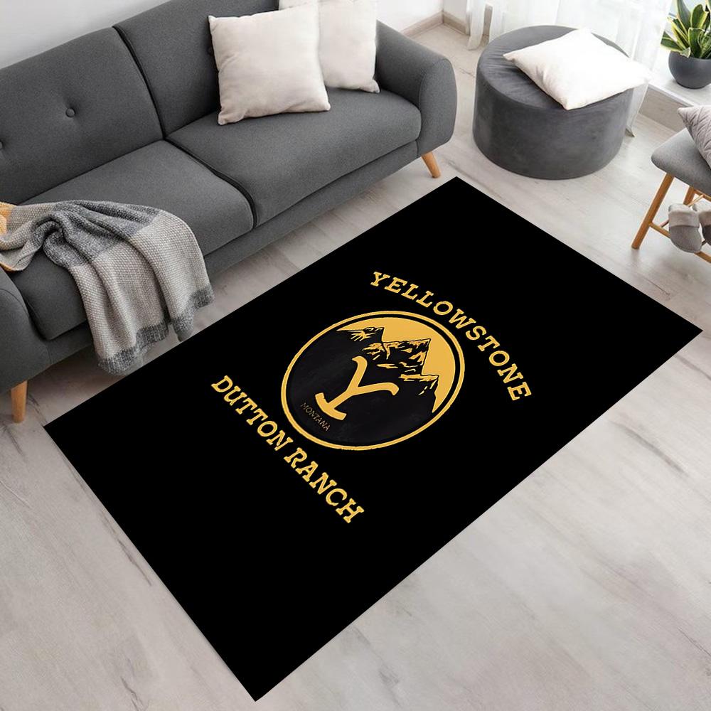 Yellowstone Western Adventure Floor Rug Office Rug Suitable for Living Rooms Entryway Outdoor Study Room Anti-slip Rug Decorate Offices