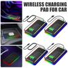 20W Fast Wireless Phone Charger Car Charging Pad with Non-Slip Base 8 Ambient Lights Universal Phone Cordless Charging Mat