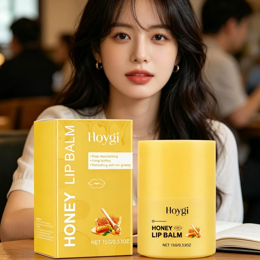 Hoygi Honey Lip Balm Long Lasting Hydration Deeply Nourishing Soft Smooth Skin Non Sticky Gentle Formula Repair Lip Moisturizer
