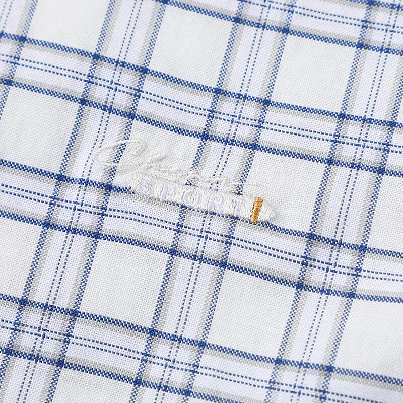 Dibenze Men's Plus Size Plaid Short Sleeve Shirt