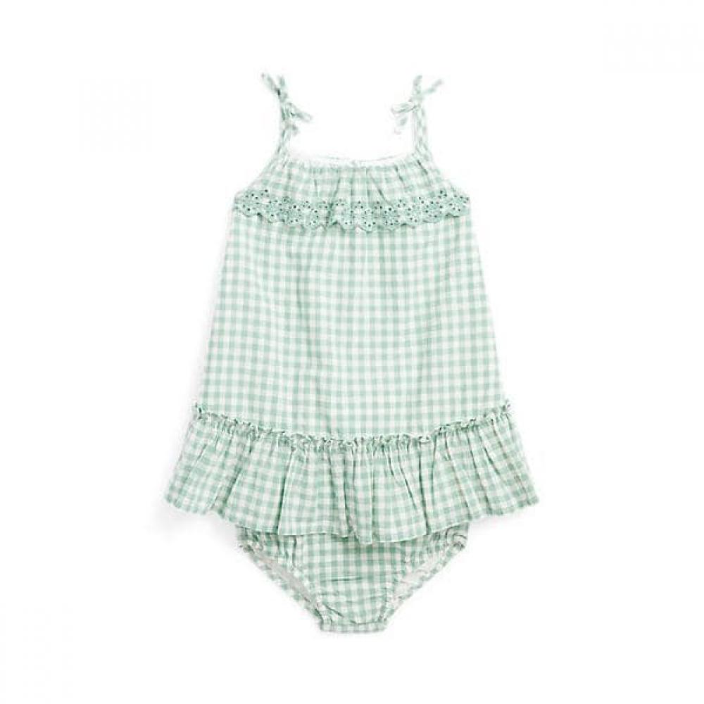

Ralph Lauren Baby Girl Gingham Cotton Madras Dress Bloomer Cwpodrsf3d20403999 18M