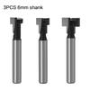 1/3Pcs 5/16 3/8 1/2 T-Slot Keyhole Cutter Router Bit Woodworking Milling Tool
