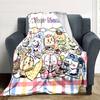 1pc Chiikawa Blanket with Custom Name, Gift, for Men and Women, Soft Blanket, Good for Sofa Bed Couch Travel, Lightweight Flannel Blanket