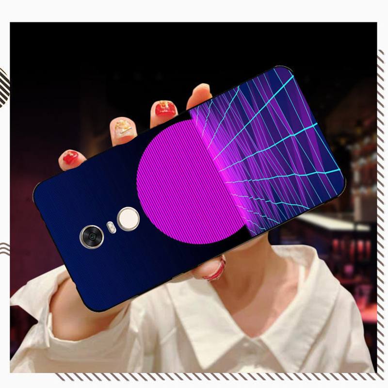 Synthwave Retro 80s Neon Phone Case for Redmi 5 6 7 8 9 A 5plus K20 4X S2 GO 6 K30 pro