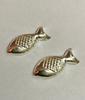 2 Piece 925 Silver Hindu Religious Lord Vishnus Lord Vishnus Fish, Matasya Avatar 2.3 Cm Temple Pooja Hindu Religion Free Ship