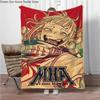 Vintage M-My-Hero-Academia 3D Printed Flannel Blanket Living Room Sofa Bed Camping Picnic Warm Blanket Holiday Gifts