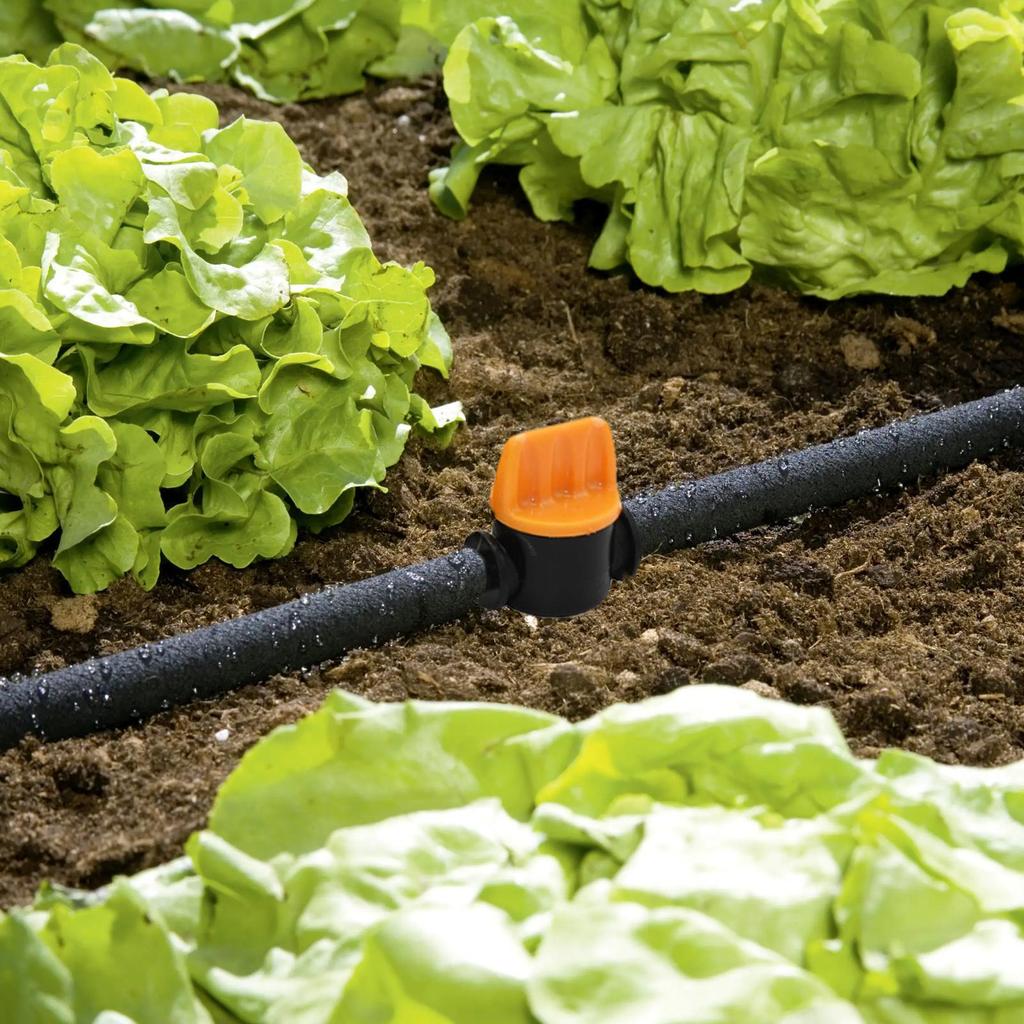 10X PP 4mm Hose Barb Connector Coupling Valve Automatic Drip Irrigation Connectors Garden Watering System