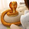 Simulation Snake Plush Toy Realistic Snake Skin Giant Cobra Plushies Funny Trick Toy Soft Stuffed Animal Doll Children Educational Toys Decoration