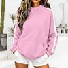 Lässiges Damen-Sweatshirt mit langen Ärmeln und hohem Kragen für den Alltag