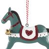 Christmas Hanging Horse Figurines Iron Rocking Horse Ornament Eye-catching Christmas Tree Pendant Home Party Festival DIY Gift