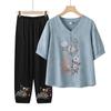 Women's Summer Cotton Linen Two-Piece Set