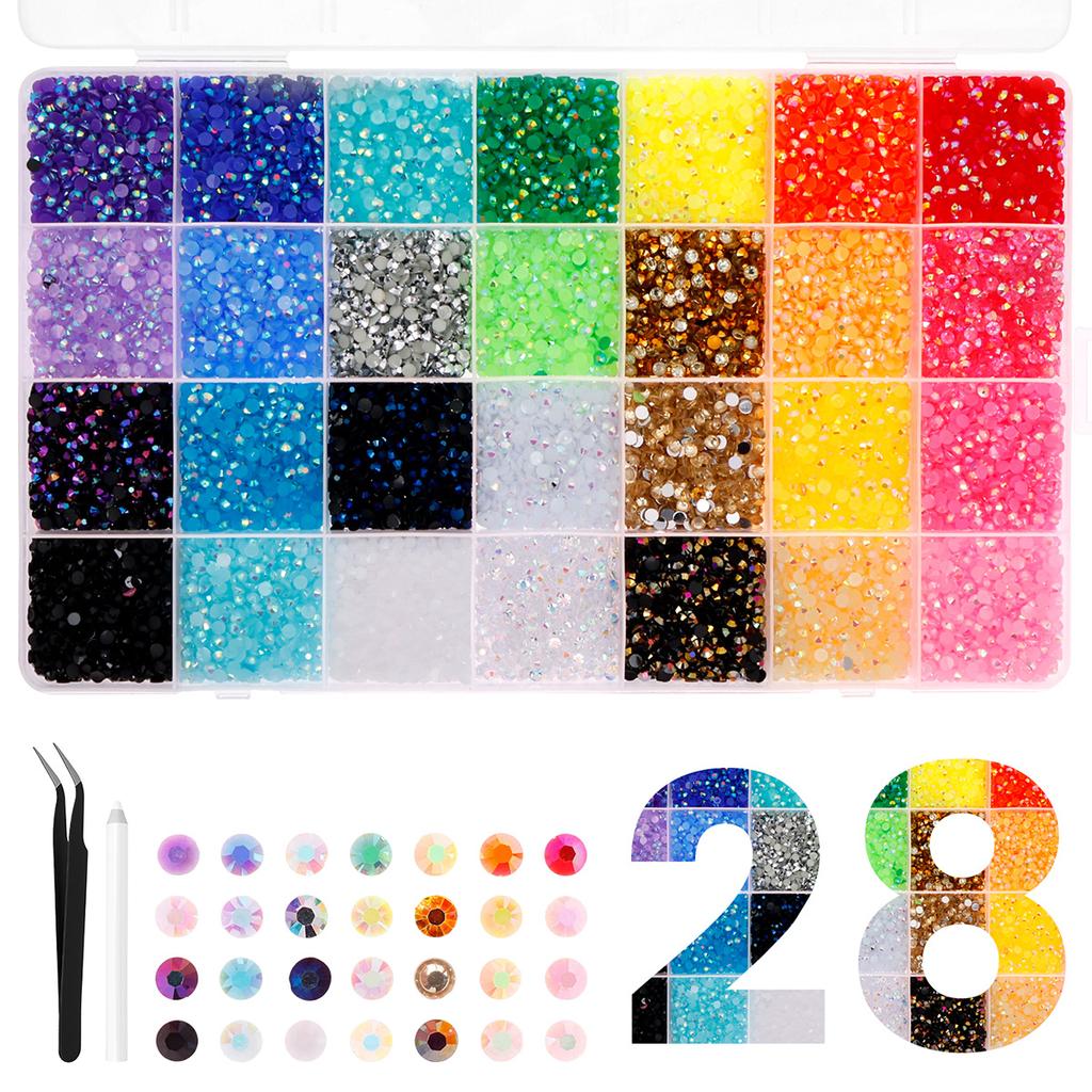 Resin Rhinestones Jelly Nail Rhinestones Resin Flat Back Colorful Glitter Charms Accessories Nail Art Decorations DIY Accessorie