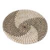 Woven Wall Basket Decor Handcrafted Seagrass Hanging Baskets Multifunction Woven Insulation Pad for Living Room Kitchen