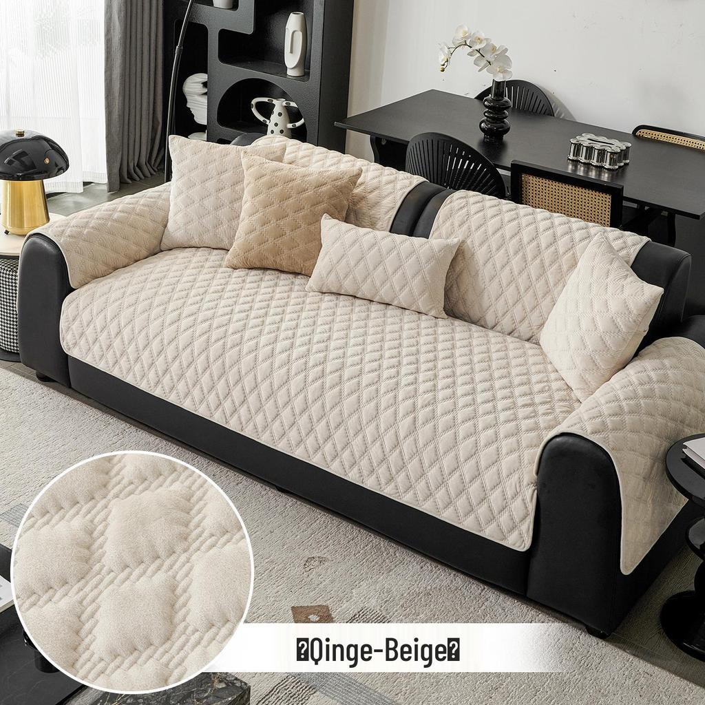 Hochwertiges rutschfestes Plüsch-Sofakissen für Ledersofas - Perfekt für Herbst und Winter