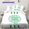 Celtic Football Club Muster Bettwäsche Steppdecke Set Heimdekoration Geschenk (1 Bettbezug + 2 Kissenbezüge (ohne Füllung)).xwn