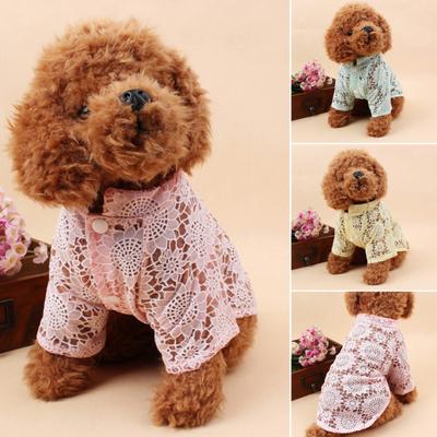 Pet Clothes Summer Lace Hollow Design Pet Coat Soft Comfortable Breathable Dog Clothing Pet Supplies
