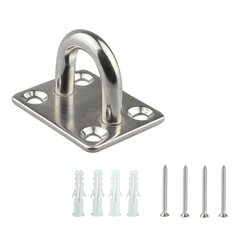 Stainless Steel Eye Plates for Secure Wall Ceiling Mounting Hammock Hook Hanger Outdoor Indoor Use Rustproof Deck Plates