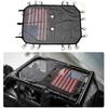 Mesh Sun Shade Top Cover Provides UV USA Flag for 2007-17 Jeep Wrangler 4 Dr