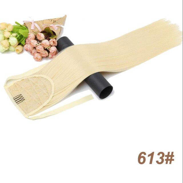 Extensions de cheveux synthétiques longues et raides en fibre résistante à la chaleur pour queue de cheval, accessoires capillaires quotidiens pour femmes