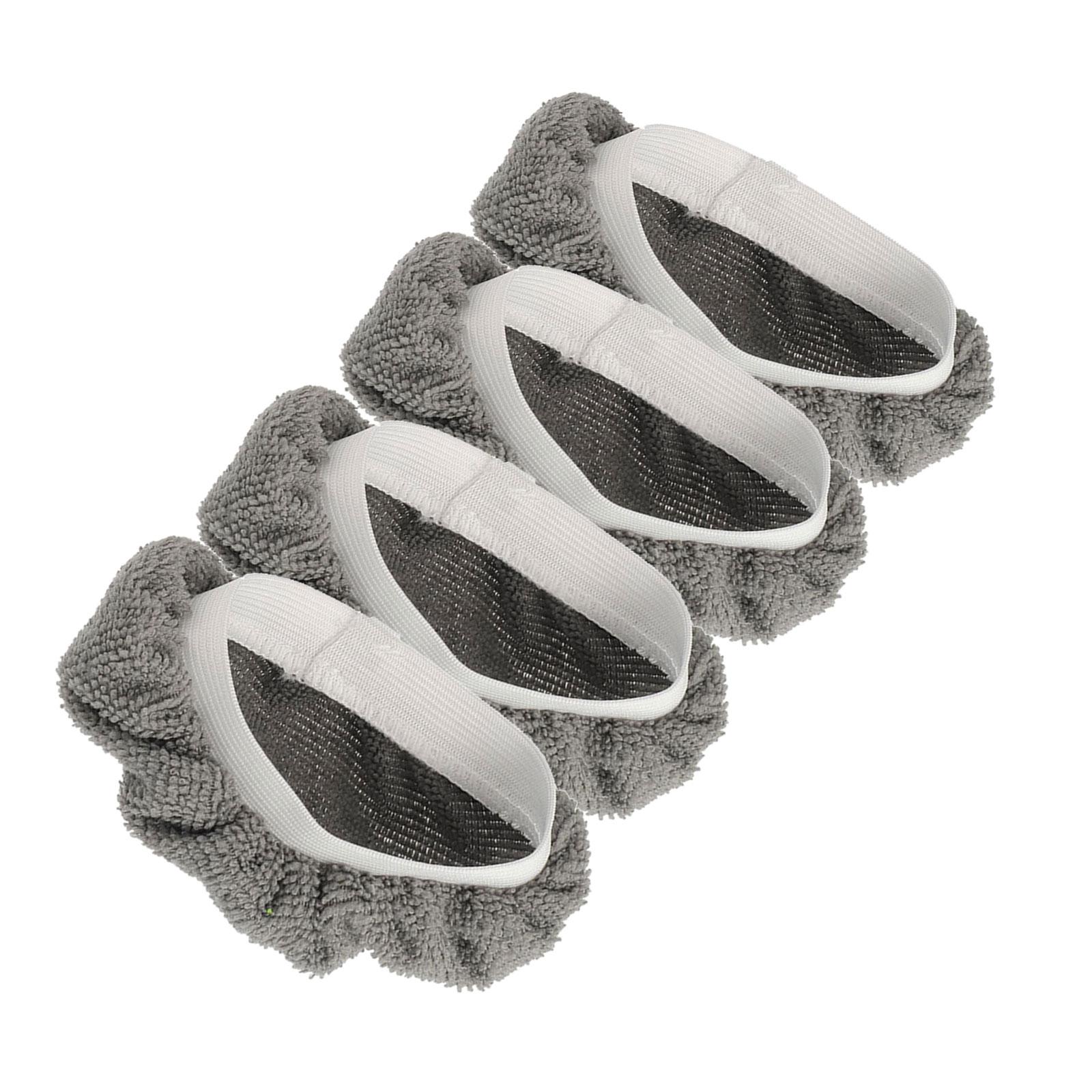 

Pack of 4 Steams Mop Replacement Pads for Handheld Steams Cleaners Washable Reusable Microfiber Covers Easy to Install сірий